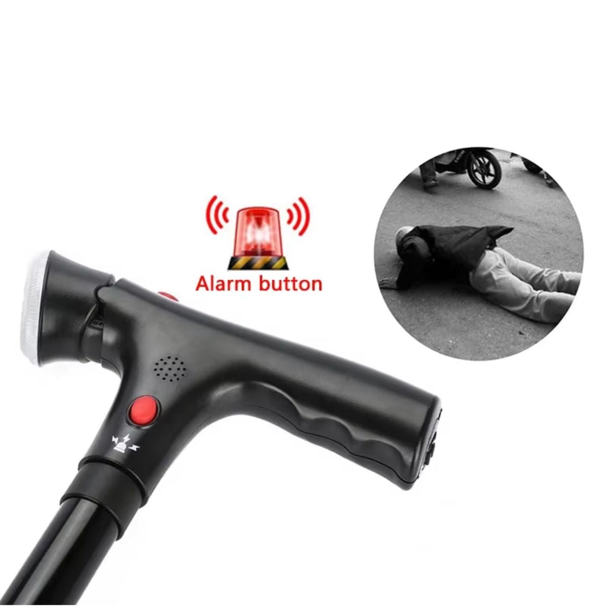 GlowStride – Foldable LED Walking Cane