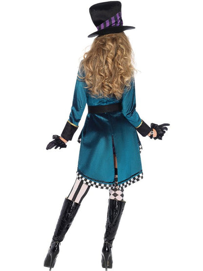 Women's Fantasy Mad Hatter Halloween Costume Dress | Mini