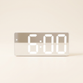 Glass LED Digital Alarm Clock with Temperature Display – Modern Bedside Clock