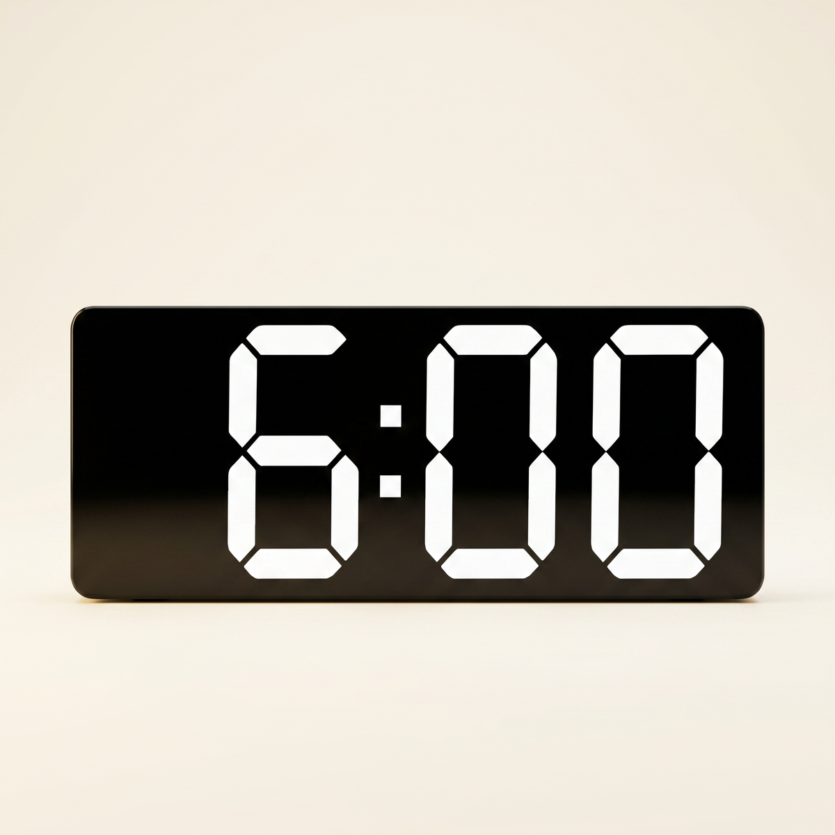 Glass LED Digital Alarm Clock with Temperature Display – Modern Bedside Clock