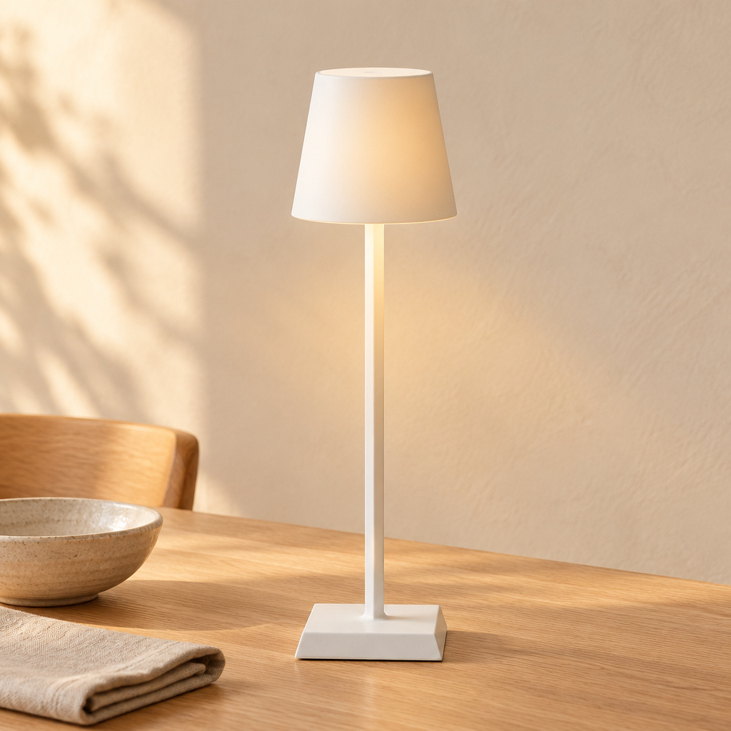 Aluminum Cordless Table Lamp – Rechargeable Touch Dimmable Portable Lamp