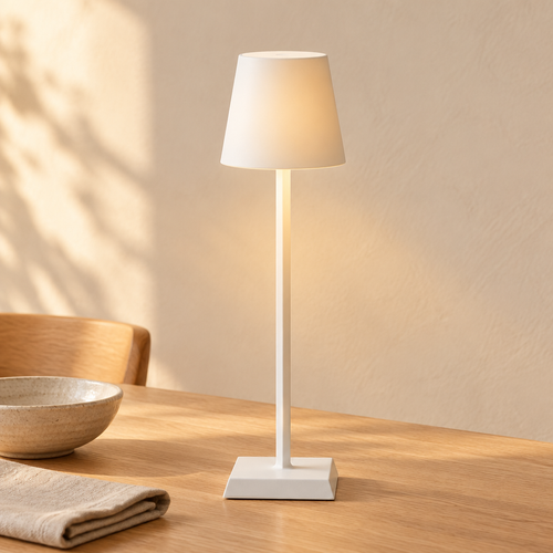 Aluminum Cordless Table Lamp – Rechargeable Touch Dimmable Portable Lamp