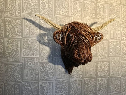 Wall-Mounted Cow Sculpture