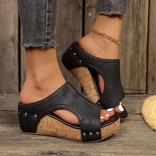 Women’s Studded Wedge Sandals