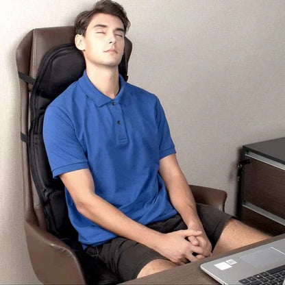 Heated Massage Chair Pad with 8 Modes - Back & Neck Cushion for Car & Home Use