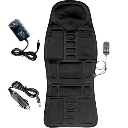 Heated Massage Chair Pad with 8 Modes - Back & Neck Cushion for Car & Home Use