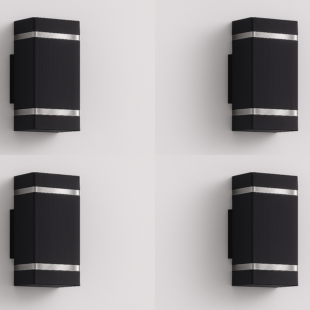 Lumora – Moderne up & down buitenlamp zwart – IP65 waterdicht GU10