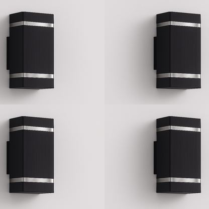 Lumora – Moderne up & down buitenlamp zwart – IP65 waterdicht GU10