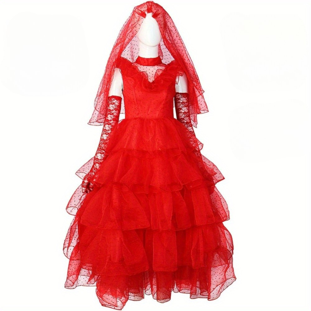 Women’s Gothic Halloween Movie Costume Dress | Lace Maxi