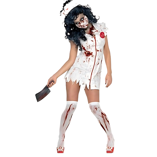 Women's   Bloody Halloween Costume Nurse Dress | Mini
