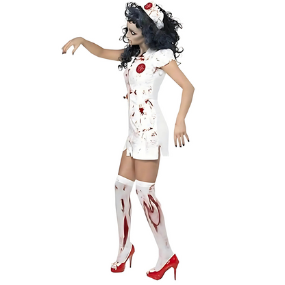 Women's   Bloody Halloween Costume Nurse Dress | Mini