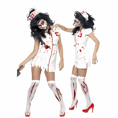 Women's   Bloody Halloween Costume Nurse Dress | Mini