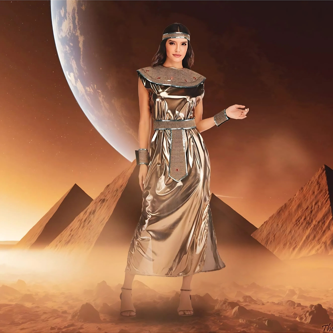 Women’s Elegant Cleopatra Halloween Costume Dress | Maxi