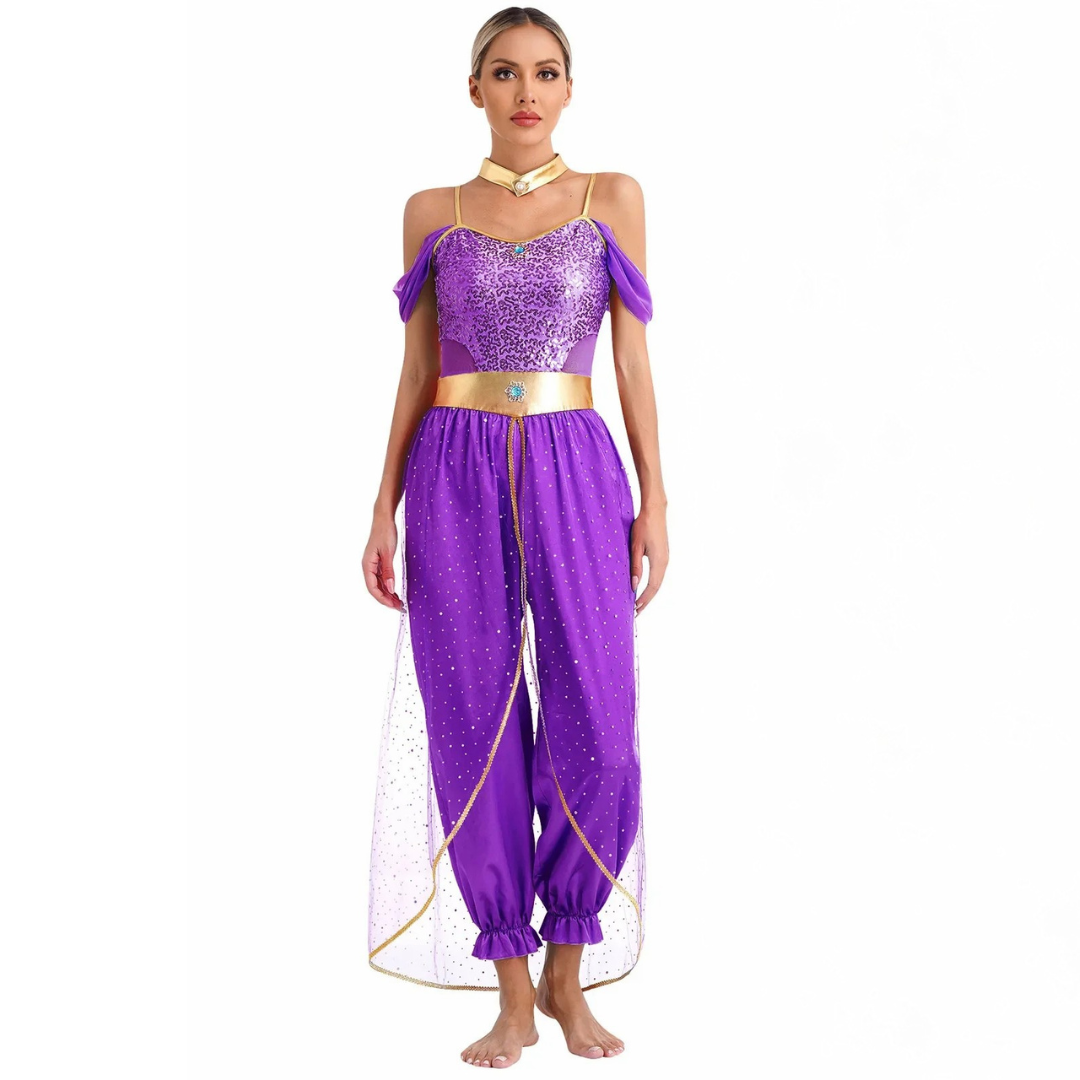 Women's Halloween Costume Jumpsuit | Sequin Sleeveless