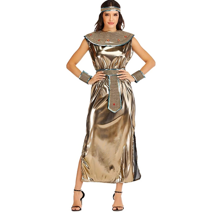 Women’s Elegant Cleopatra Halloween Costume Dress | Maxi