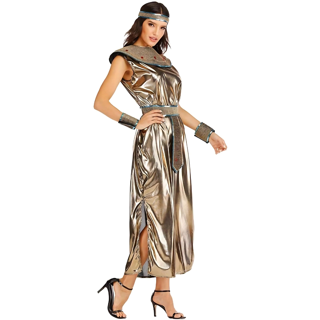 Women’s Elegant Cleopatra Halloween Costume Dress | Maxi