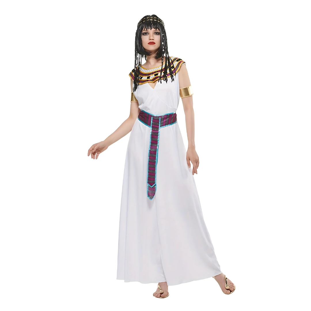 Women’s Cleopatra Halloween Costume Dress | Royal Sleeveless Maxi