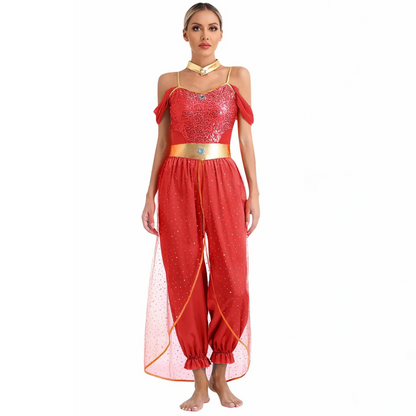 Women's Halloween Costume Jumpsuit | Sequin Sleeveless
