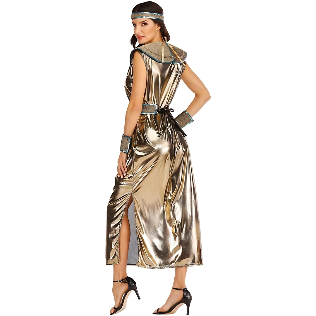 Women’s Elegant Cleopatra Halloween Costume Dress | Maxi