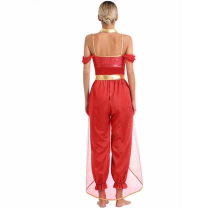 Women's Halloween Costume Jumpsuit | Sequin Sleeveless