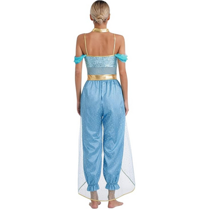 Women's Halloween Costume Jumpsuit | Sequin Sleeveless