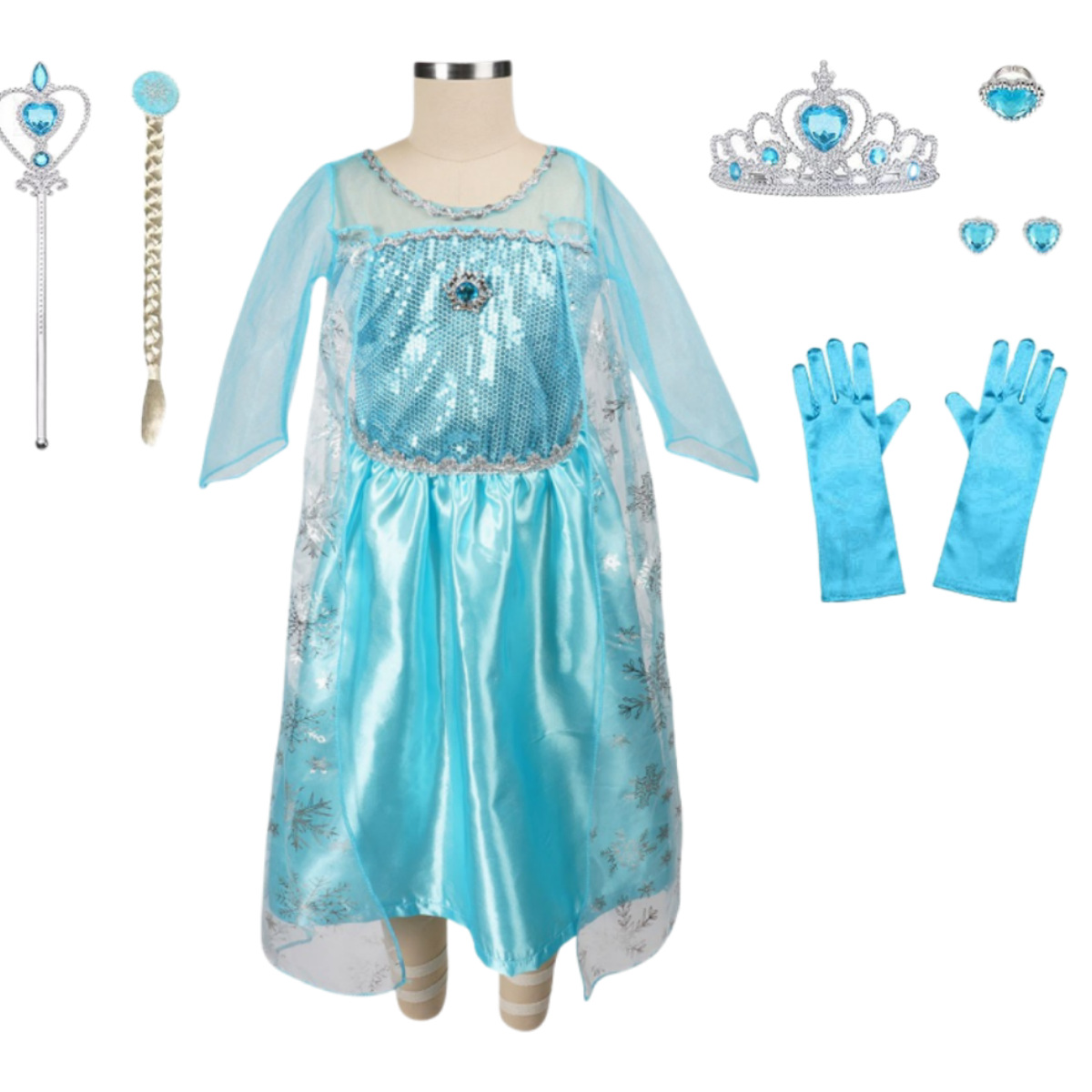 Girls Long Sleeve Halloween Princess Costume Dress | Maxi