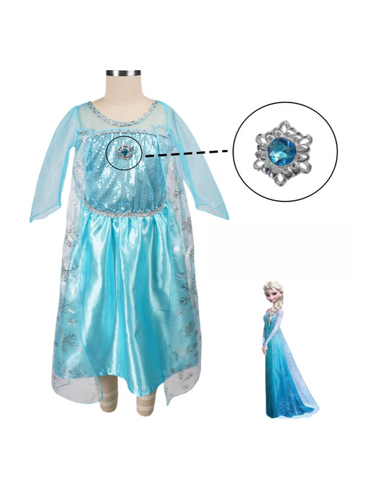 Girls Long Sleeve Halloween Princess Costume Dress | Maxi