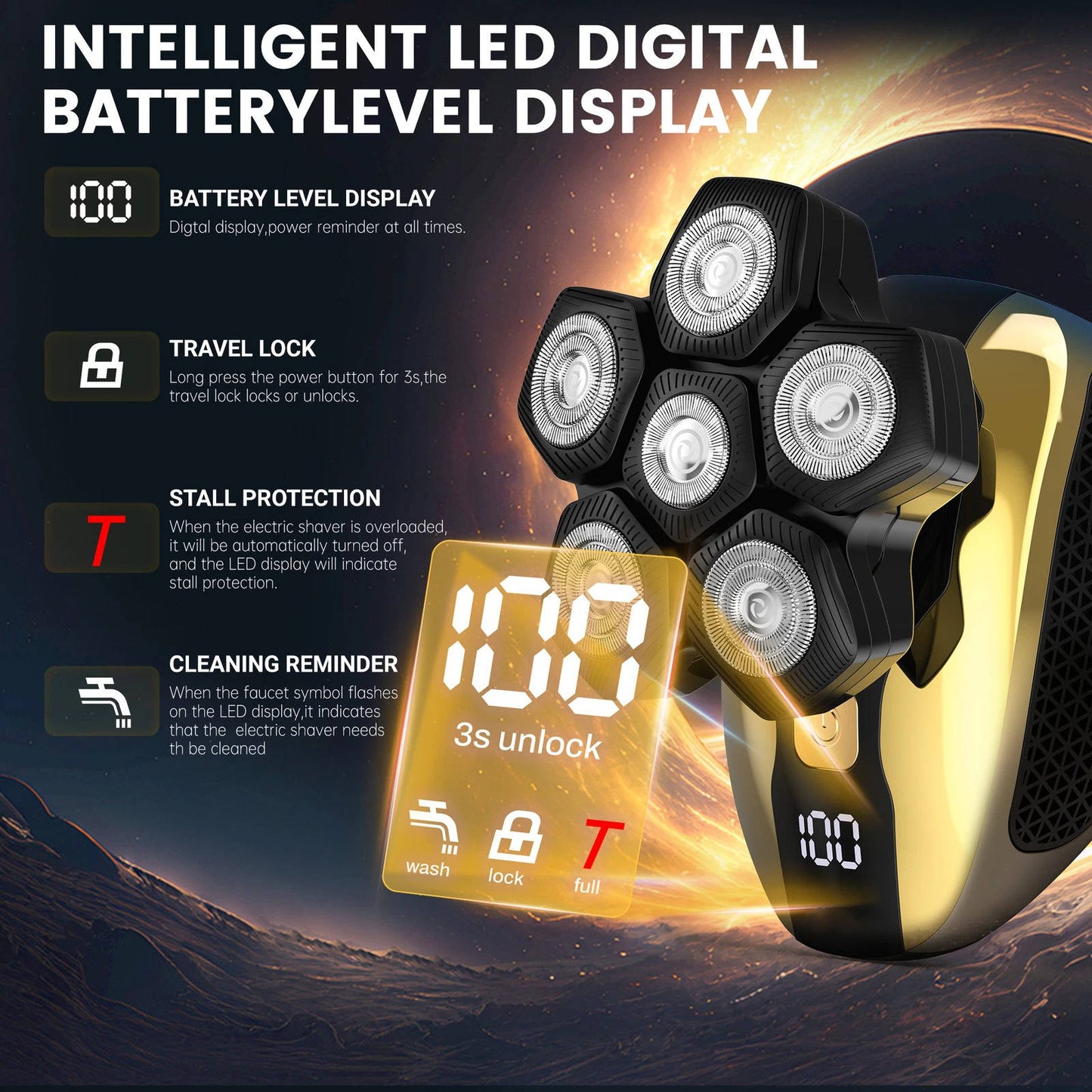Electric Head Shaver and Bald Skull Razor for Men
