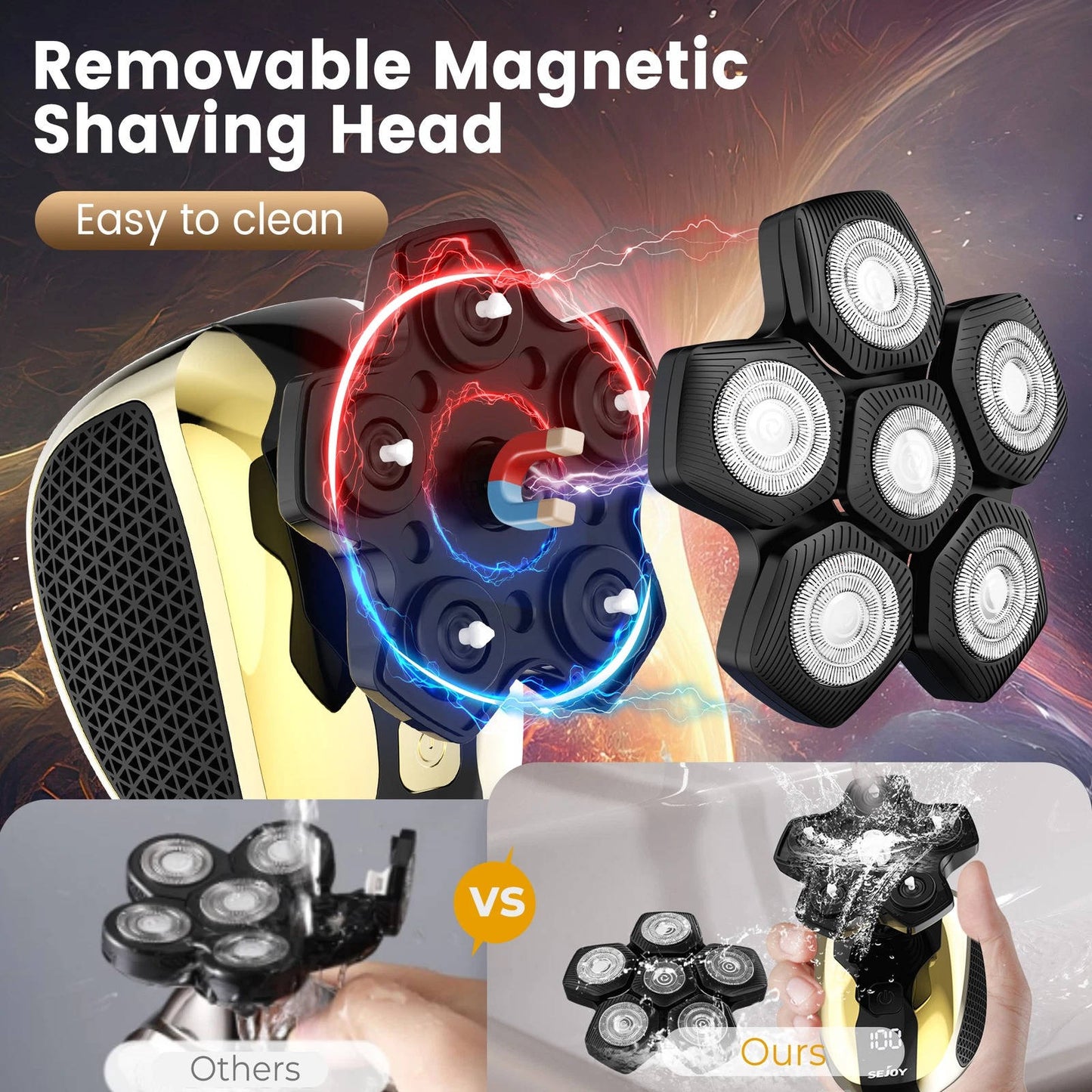 Electric Head Shaver and Bald Skull Razor for Men