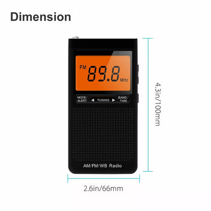 Portable Pocket Radios AM FM