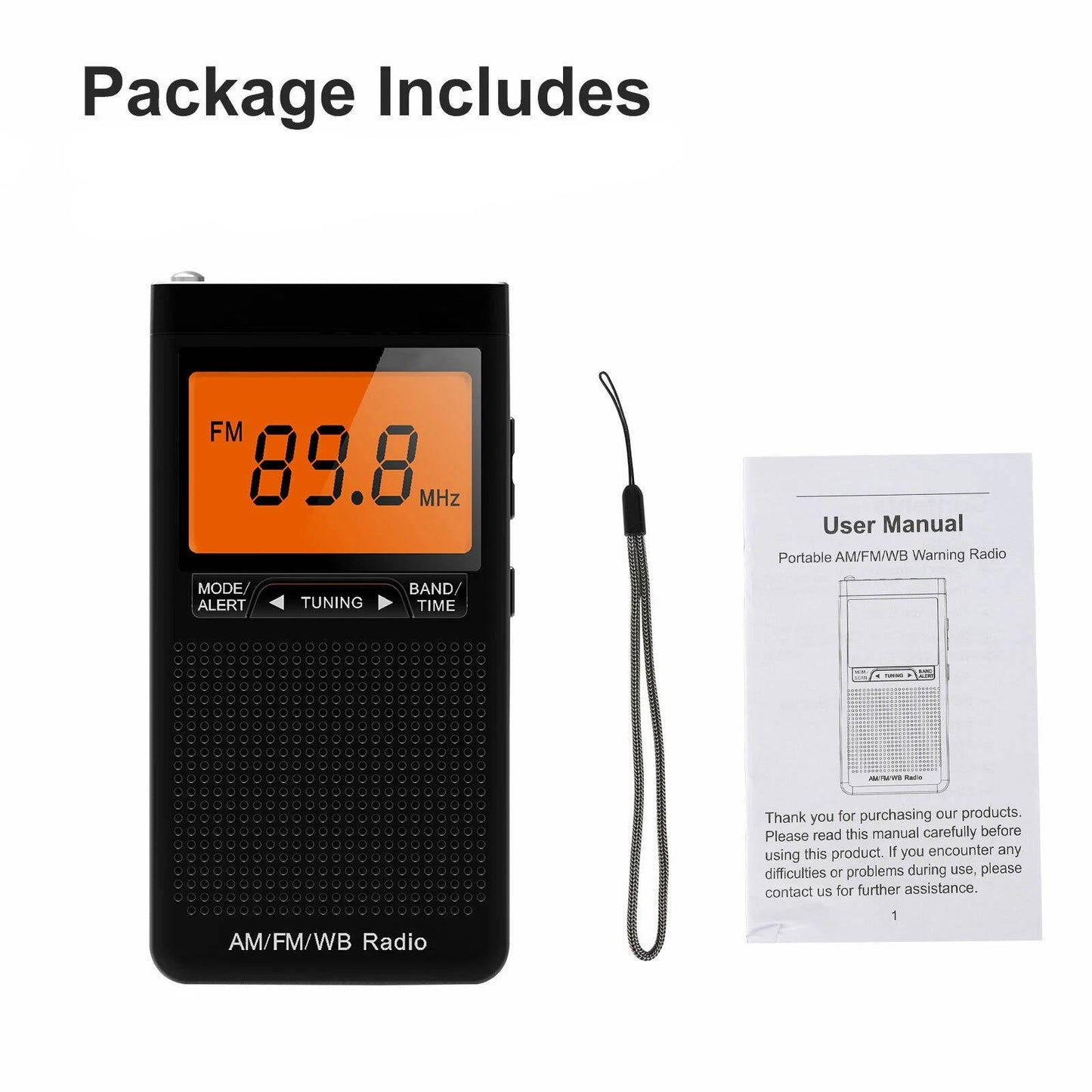 Portable Pocket Radios AM FM