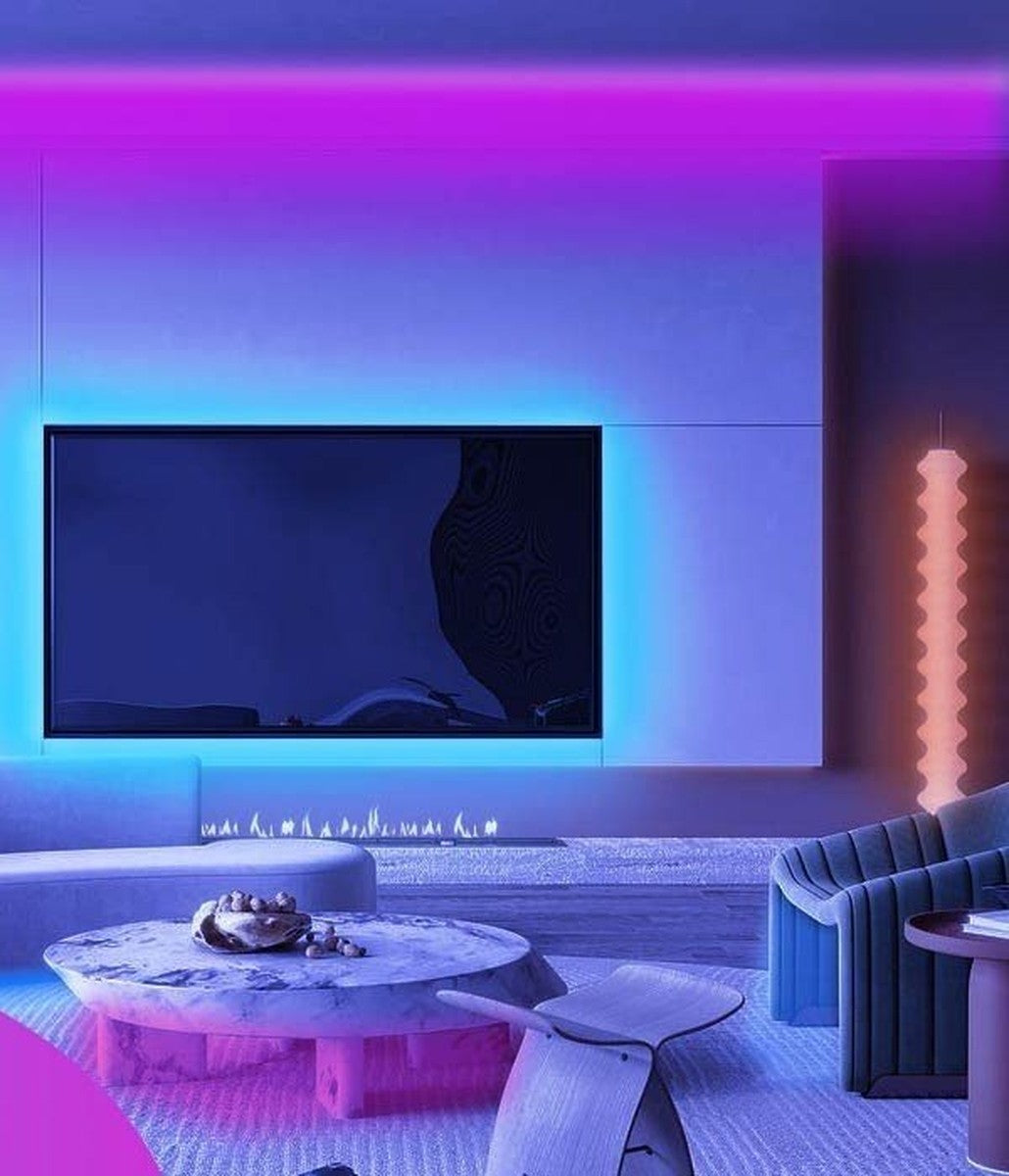 100 ft RGB LED Strip Lights with App, Remote and Music Sync