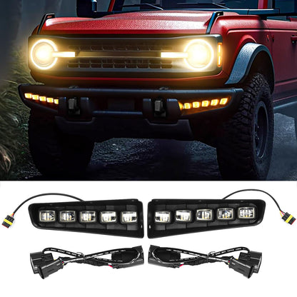 Fog Lights Assemblies Compatible with Ford Bronco 2021-2024 for Bronco 2/4-Door