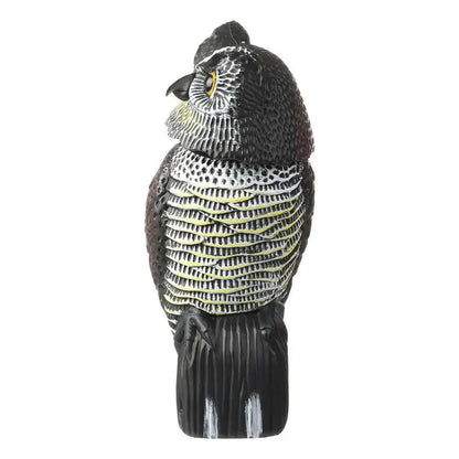 Realistic Fake Owl Decoy With Rotating Head For Pest Control