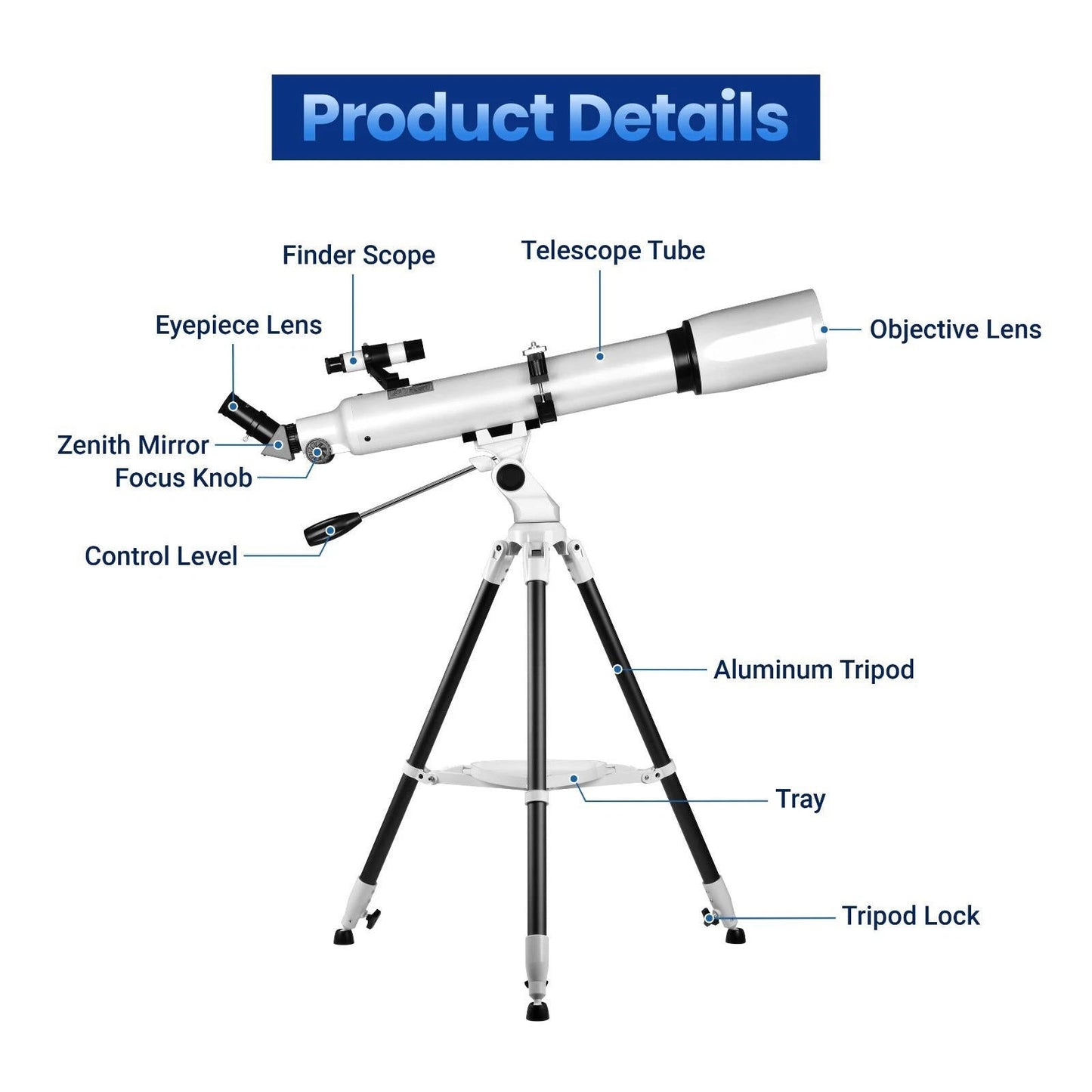 Professional Telescope 210X W/ Star Tracking APP for Beginner Adults