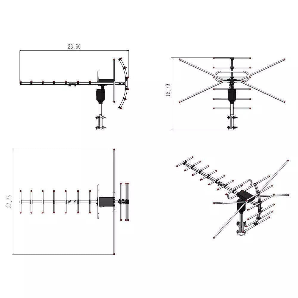 900 Miles Digital Outdoor Hd TV Antenna Free HD Channels