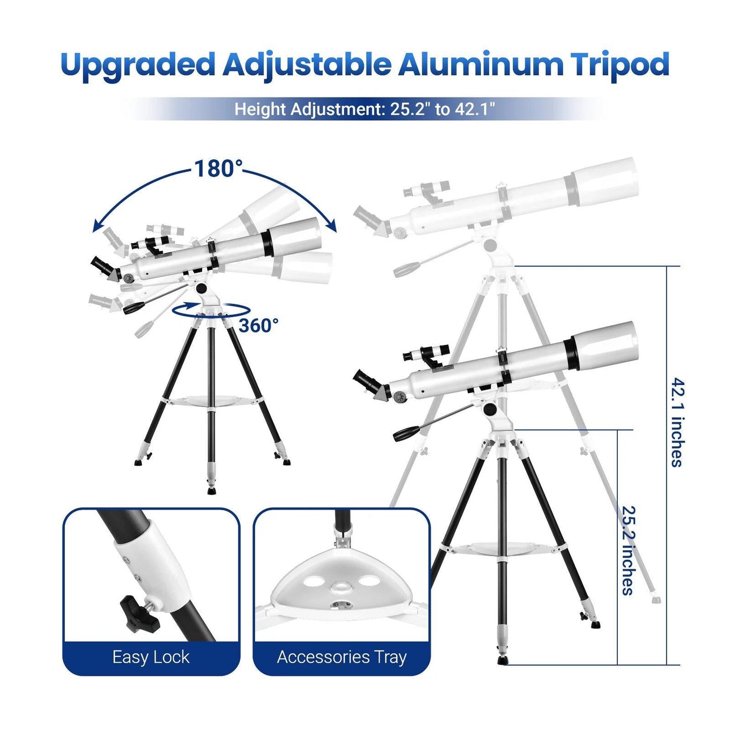 Professional Telescope 210X W/ Star Tracking APP for Beginner Adults