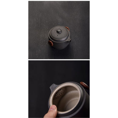 Teapot with 2 Teacups Travel Set Hitomi ( 3 colors)