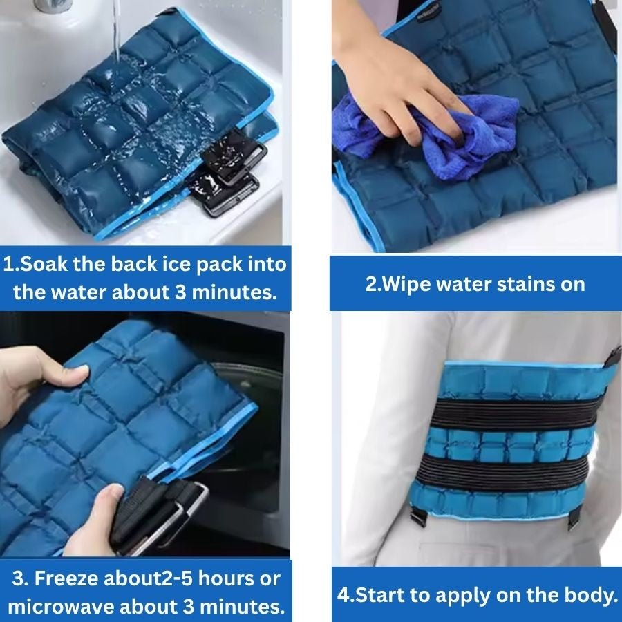ThermaPad - 13x22 Inch Large Ice Pack for Back/Waist/Knee Reusable Cold/Hot Pad