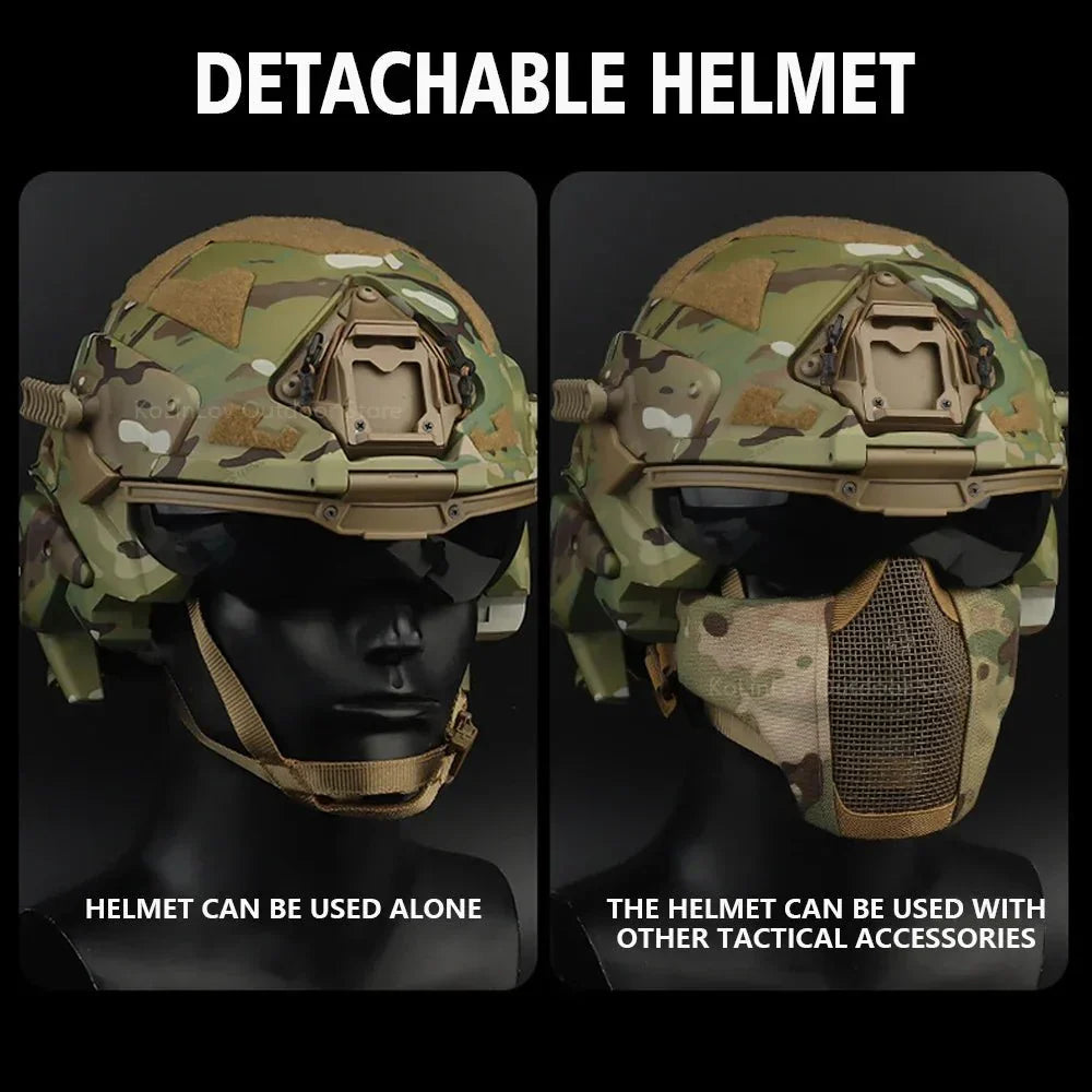 W-Ronin Assault Helmet: The Ultimate Tactical Detachable Headgear