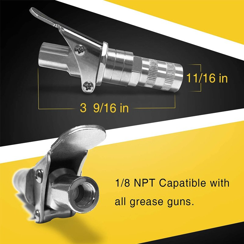 Grease Gun Coupler Tips Quick Lock: Grease Gun Fittings