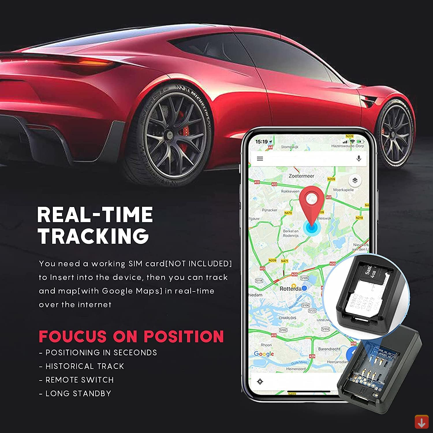 Mini GPS Tracker Magnetic Real Time Car Truck Vehicle Locator