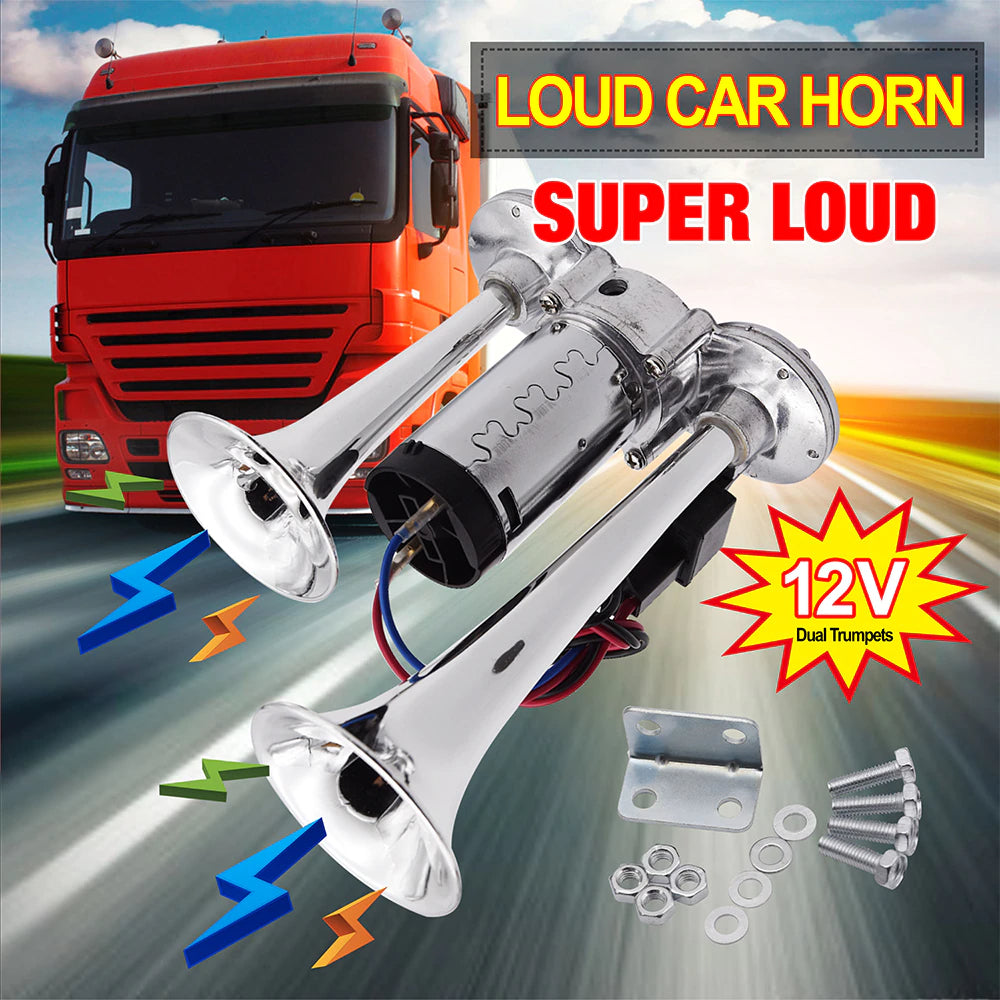 Kaufe Universal 600DB Laut Auto Air Horn Zug Auto Lkw Boot Dual Air Horn  Trompete Super Laut Für Auto Sound signal