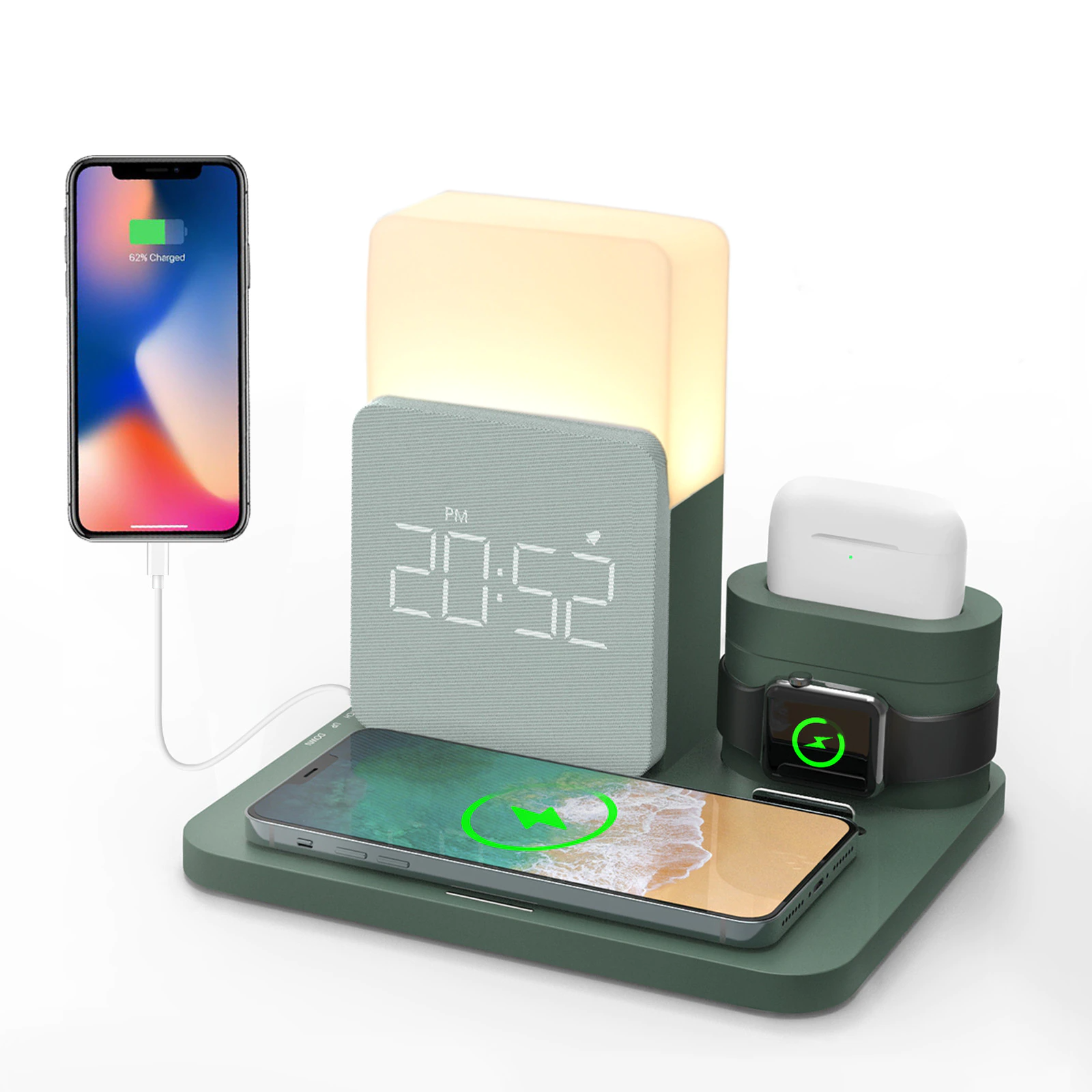 Alarm Clock With Wireless Charging: