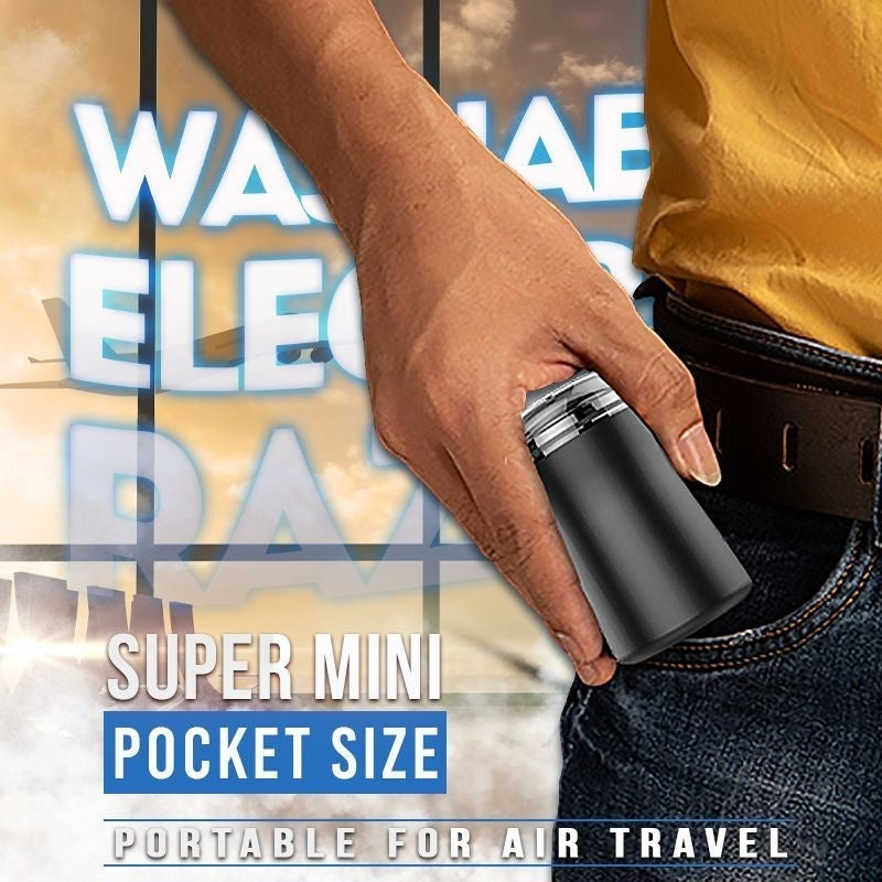 Mini Washable Electric Razor : Portable Rechargeable Shaver - SKINMOZ MARKET