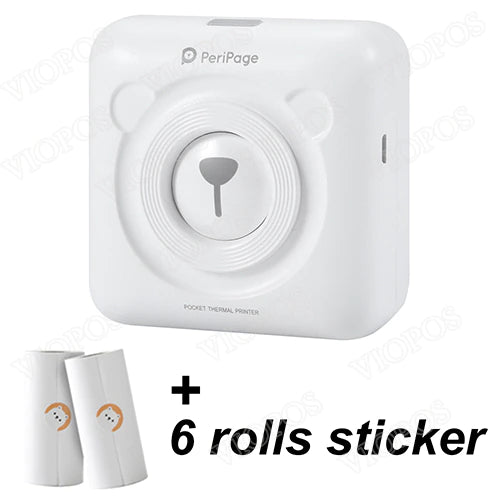 Mini Photo Printer: Instant Portable Wireless Printer + 6 Rolls