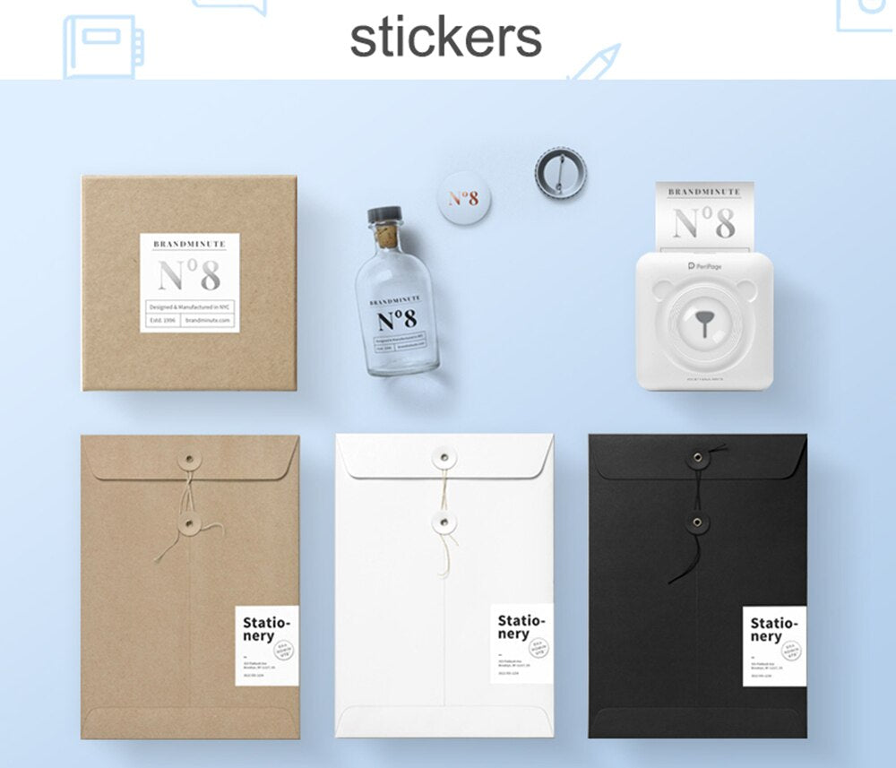 Mini Photo Printer: Instant Portable Wireless Printer + 6 Rolls