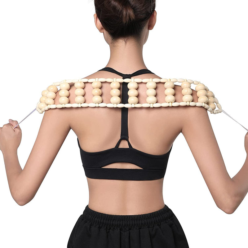 Back Massage Wood Roller : Therapy Massage Tool - SKINMOZ MARKET