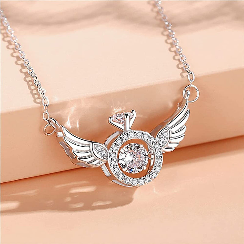 Necklace Angel Wings: Womens Wing Diamond Pendant Necklace