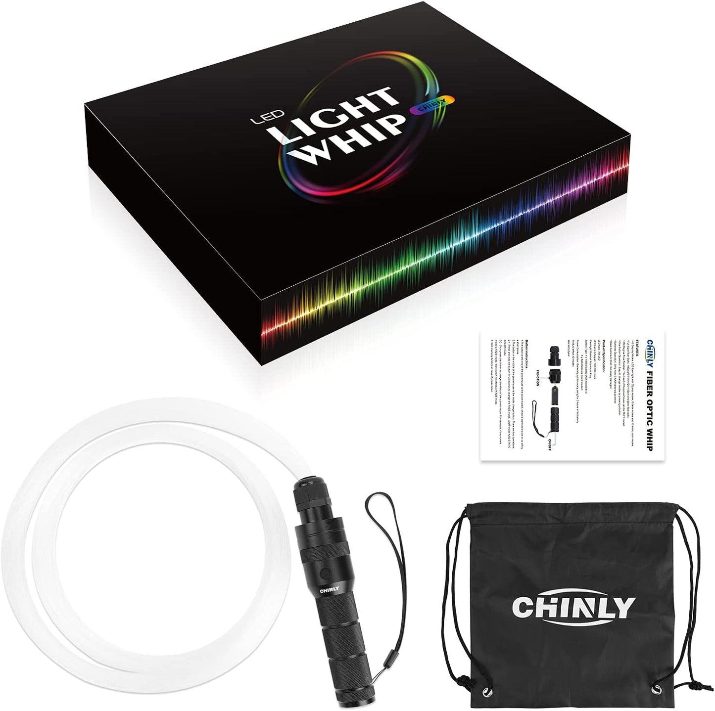 Fiberflies: Fiber Optic Whip Dance Super Bright Light 40 Color Effect